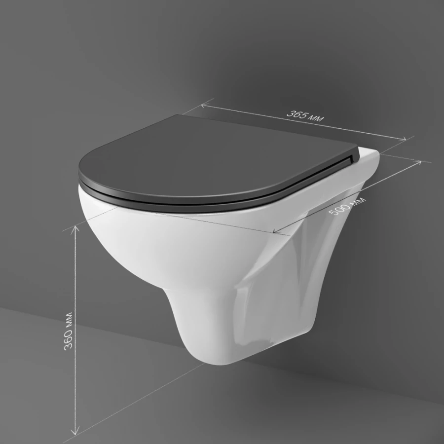 Унитаз Am Pm Gem подвесной FlashClean с сиденьем микролифт C901700SCmb