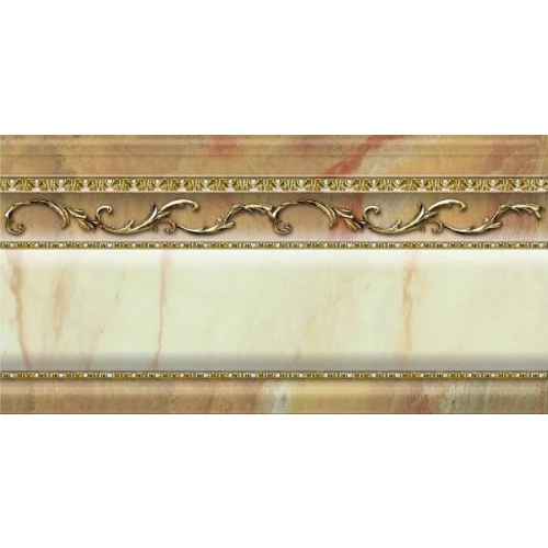 Плитка настенная Unicer Sublime Zocalo Relieve Бордюр глянцевый бежевый 23,5х12 см