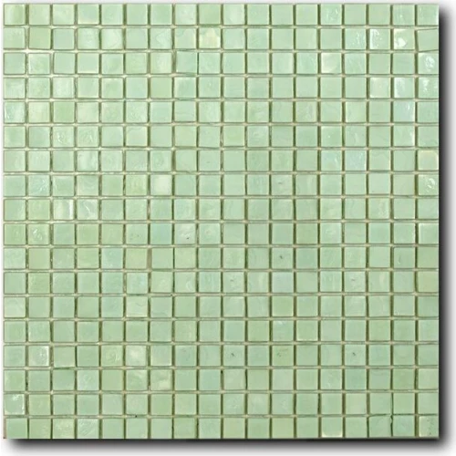 Стеклянная мозаика Art&Natura Classic Glass сетка 15х15 глянцевая зеленая eva1 29,5х29,5 см