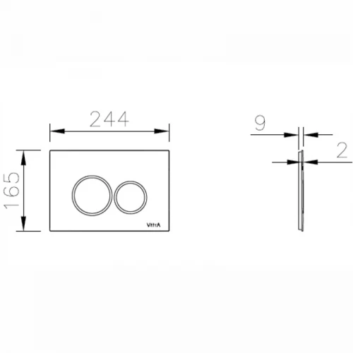 Панель смыва Vitra Origin белый 740-2400