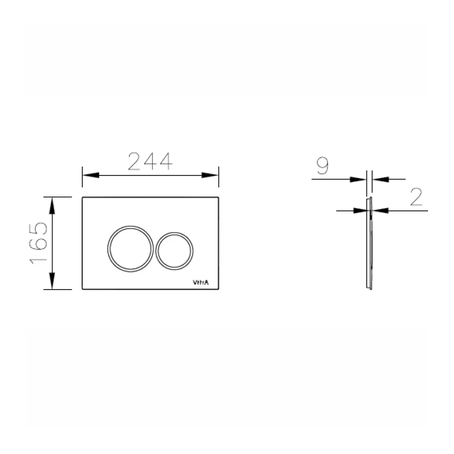 Панель смыва Vitra Origin белый 740-2400