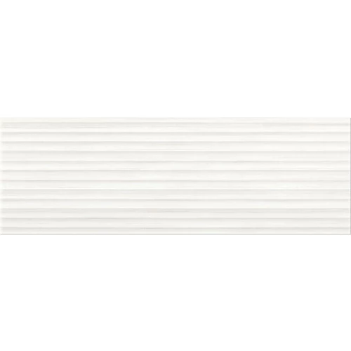 Плитка настенная Meissen Keramik Elegant Stripes White Structure белый 25х75 см