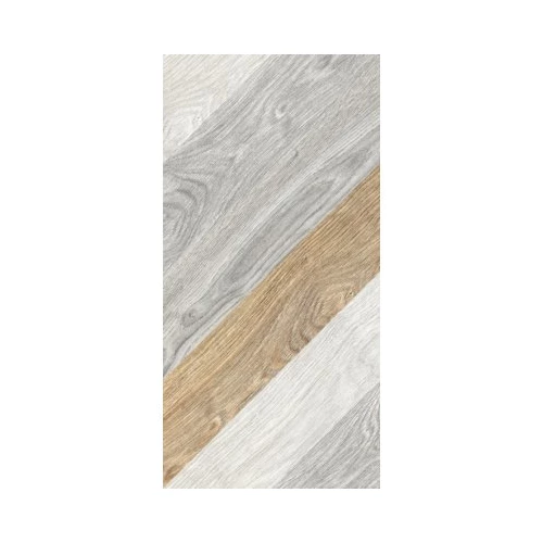 Керамогранит Керамин Ноттингем 7Д тип 1 серый (шеврон) 30х60 см