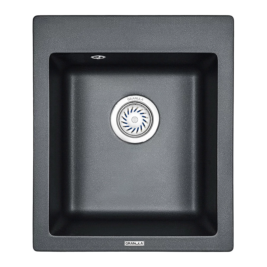 Кухонная мойка Granula 4201, ШВАРЦ 41,5х49 см