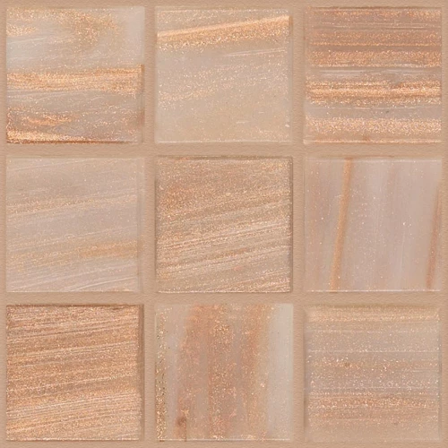 Мозаика стеклянная Trend Brillante Opale 220 тон S с авантюрином 2x2 на пленке глянцевая бежевая Br220-SS 31,6х31,6 см