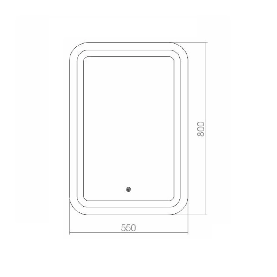 Зеркало Azario Мальта New c подсветкой и диммером сенсорный выключатель подогрев часы внешней настройки LED-00002380 55x80 см