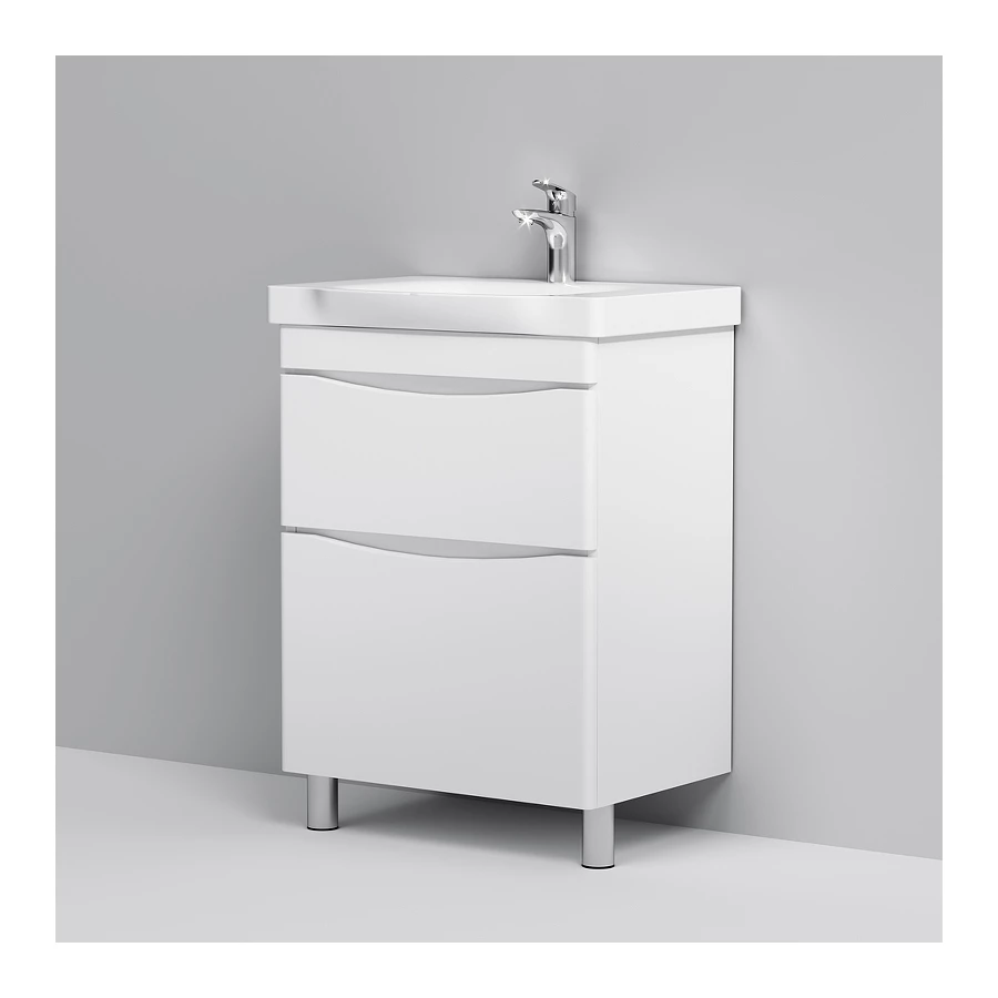 База под раковину Am Pm Like напольная 2 ящика белый глянец M80FSX0652WG 65 см