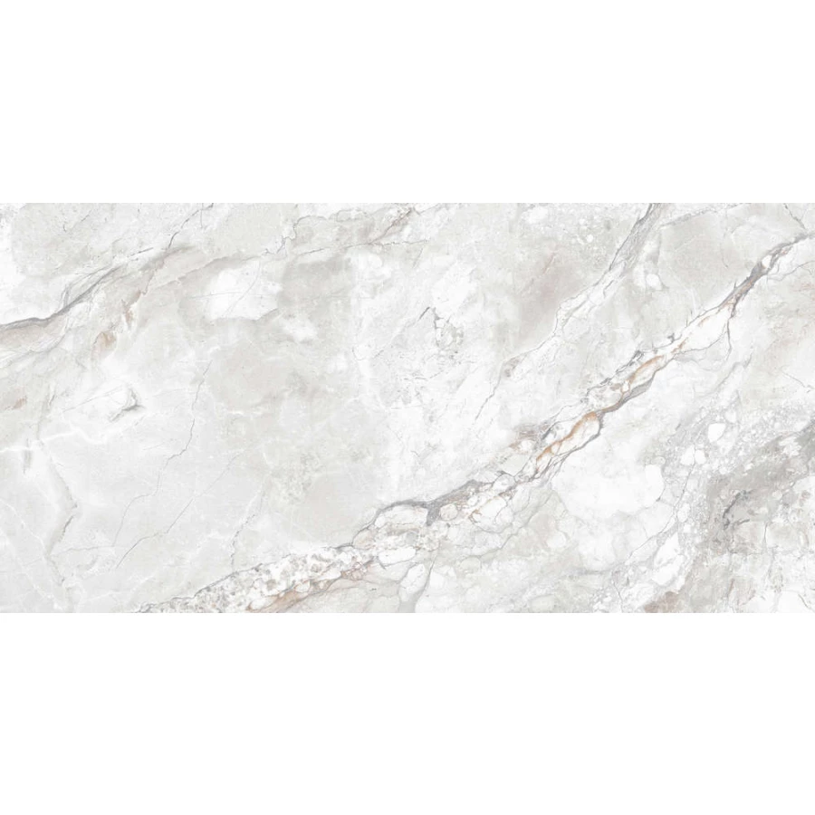 Плитка настенная Eurotile Ceramica Eteri Light Grey глянцевая серая 60х30 см