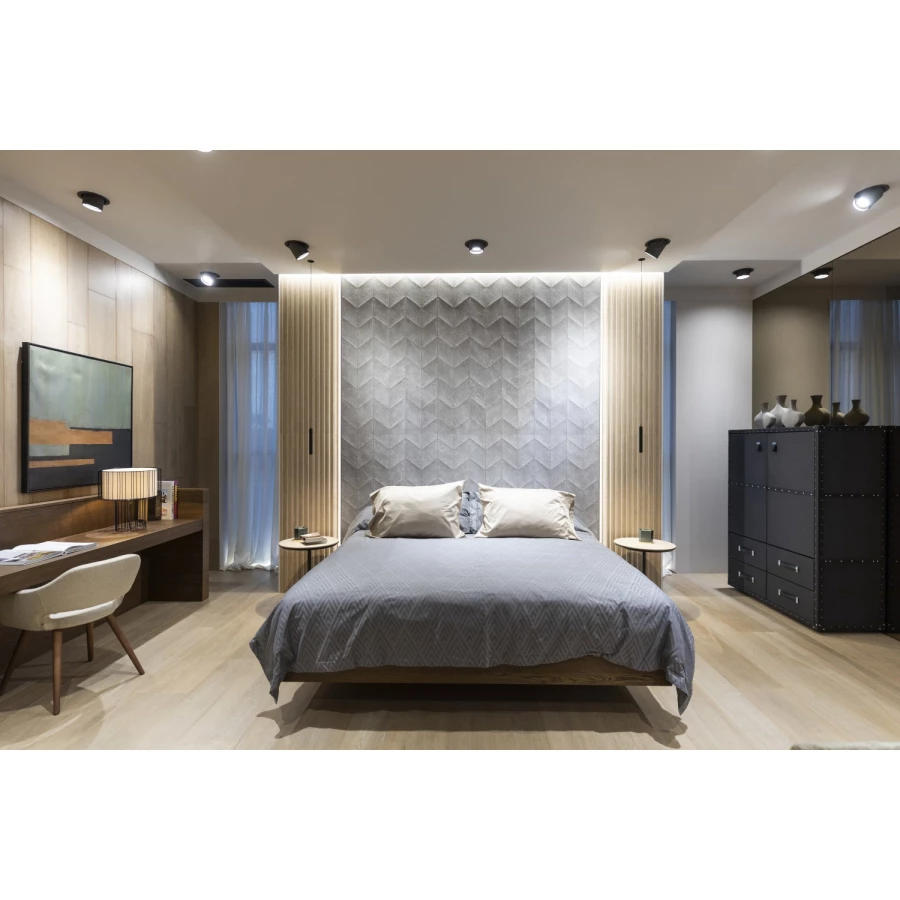 Плитка настенная Porcelanosa Мйстис Грей Спига / Mystic Grey Spiga матовая серая 100336893 150х59,6 см