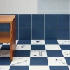Керамогранит Mutina Динторни Исола / Dintorni Isola матовый бело-синий ISDI06 20,5х20,5 см