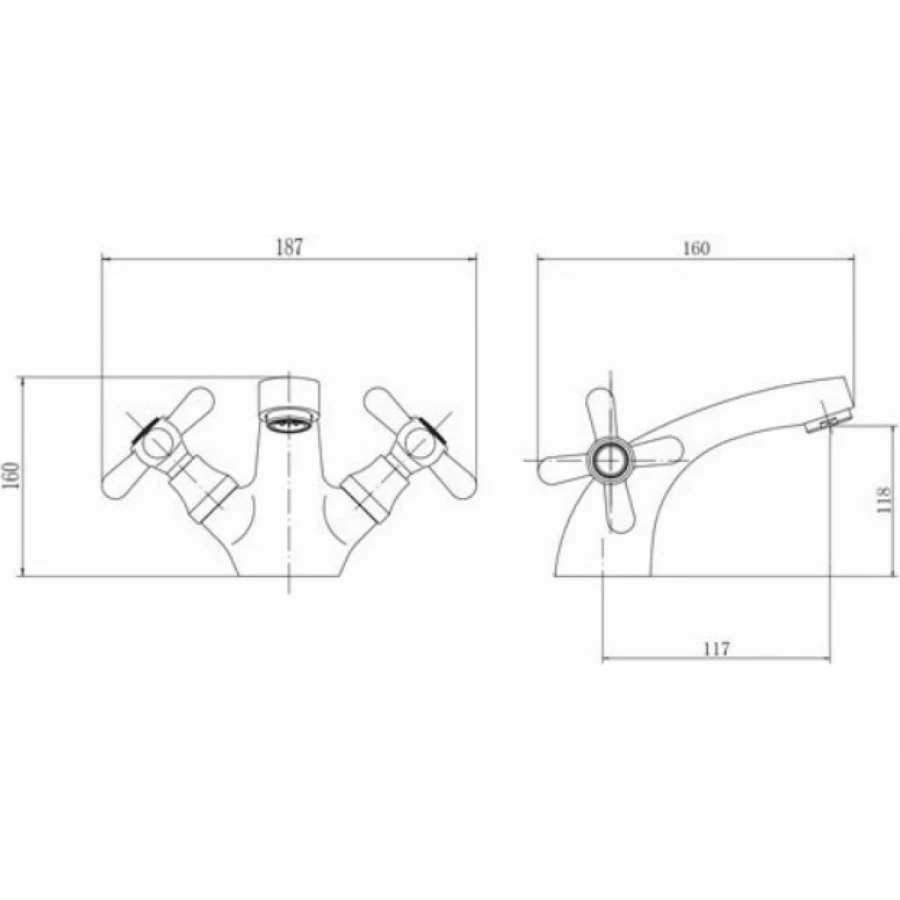 Смеситель для умывальника Fashun хром A1025
