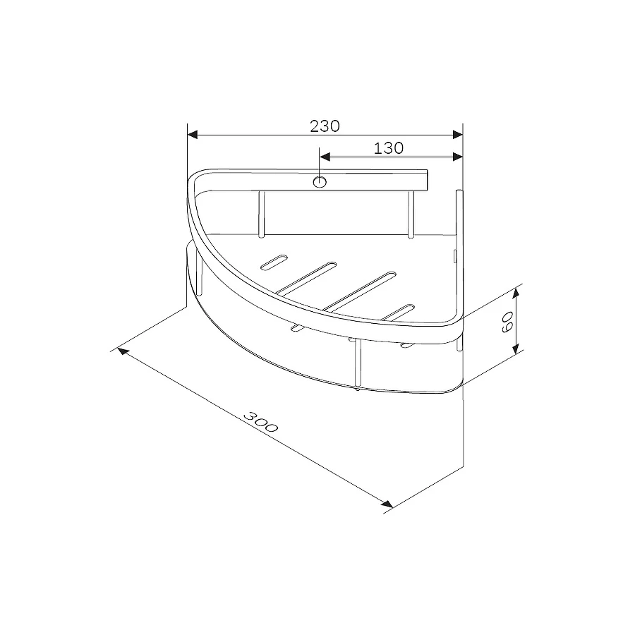 Полка для душа Am Pm Sense L угловая A7454100