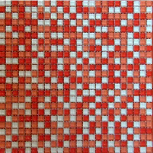 Мозаика Tonomosaic LGR02 из стекла, красная, терракотовая, белая 30*30 см