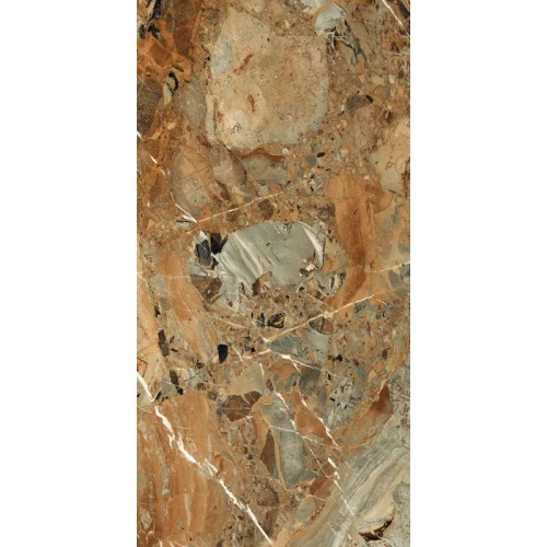 Керамогранит Maimoon Ceramica High Glossy Breccia Fantastico brown 160х80 см