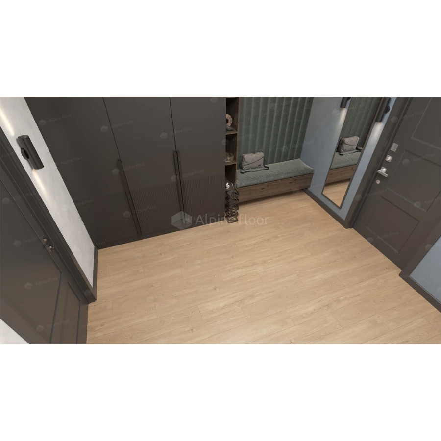 Каменный SPC ламинат Alpine Floor Sequoia SPC синхронное тиснение Натуральная ЕСО 6-9 SPC 43 класс 4 мм 2.23 кв.м 122х18.3 см