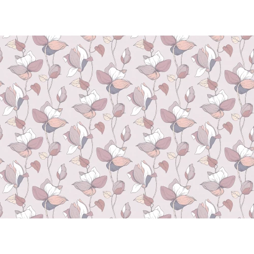 Обои флизелиновые Marburg Flora сиреневые 47474 0,53х10,05 м
