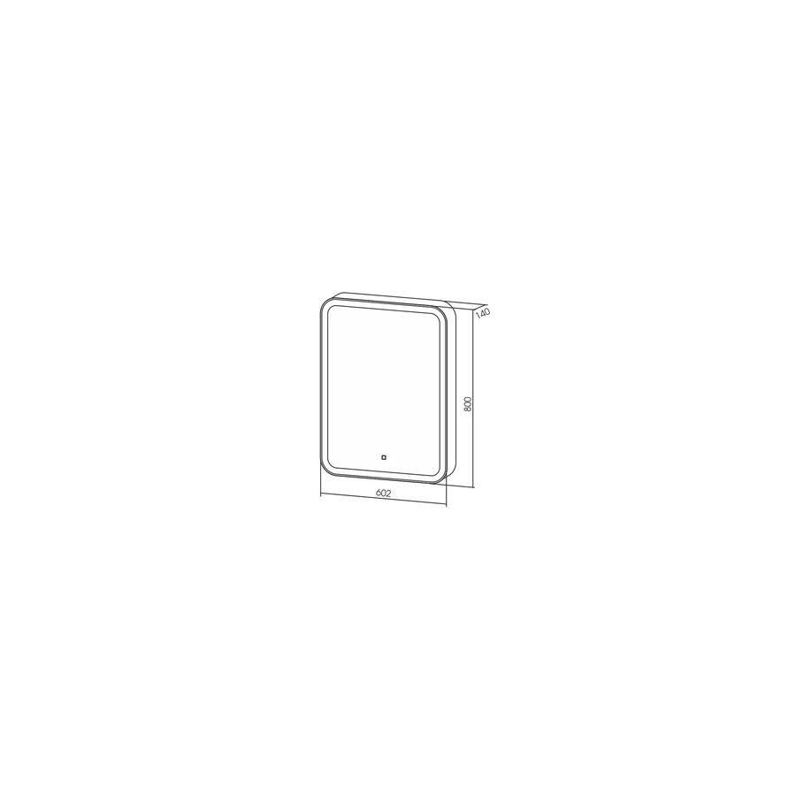 Зеркало-шкаф Silver mirrors Фиджи 60 LED-00002364 60.2x80 см