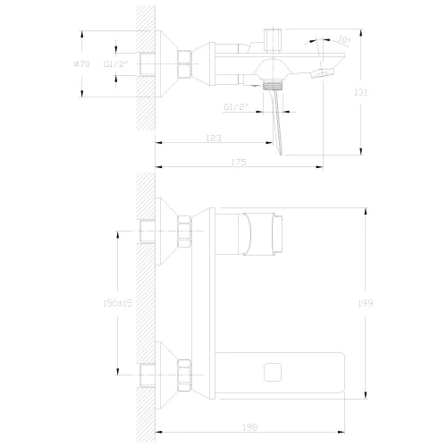 Смеситель для ванны Rossinka RS27 RS27-31 хром