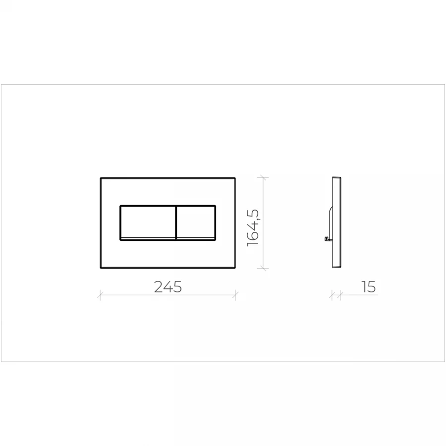 Кнопка смыва для инсталляции Creto Snap 2.0 черный матовый KL-CR-753-3