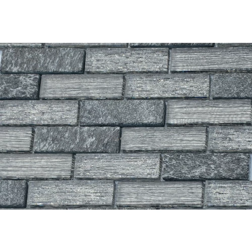 Мозаика из стекла и натурального камня LeeDo Ceramica Punaluu серо-черный 29,8x29,8 см