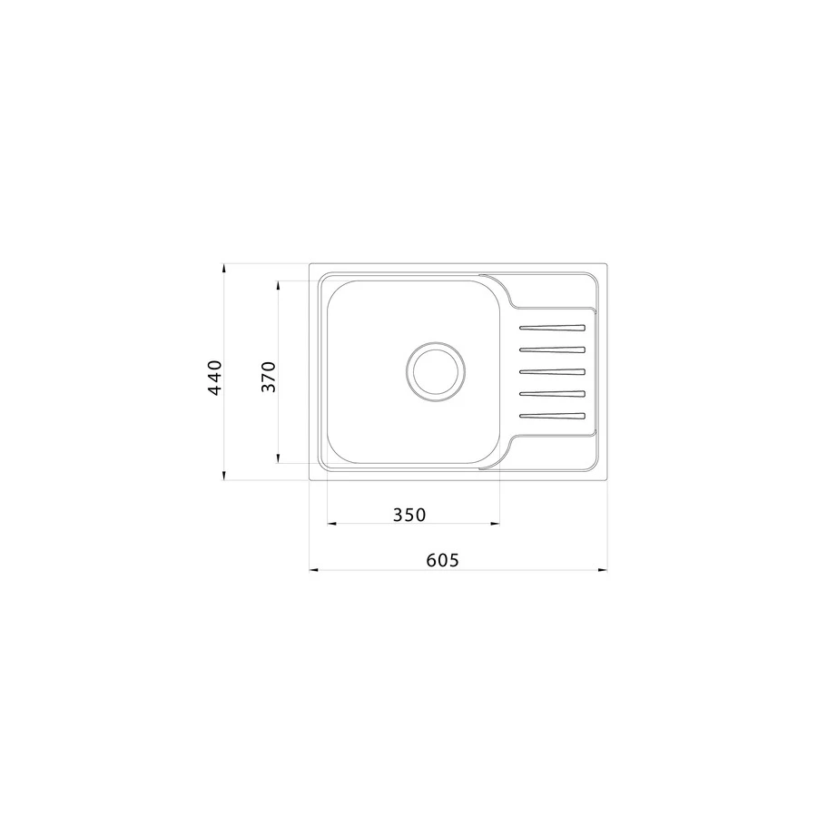 Мойка Мойка Iddis нержавеющая сталь шелк с крылом Sound SND60SDi77 60,5х44 см