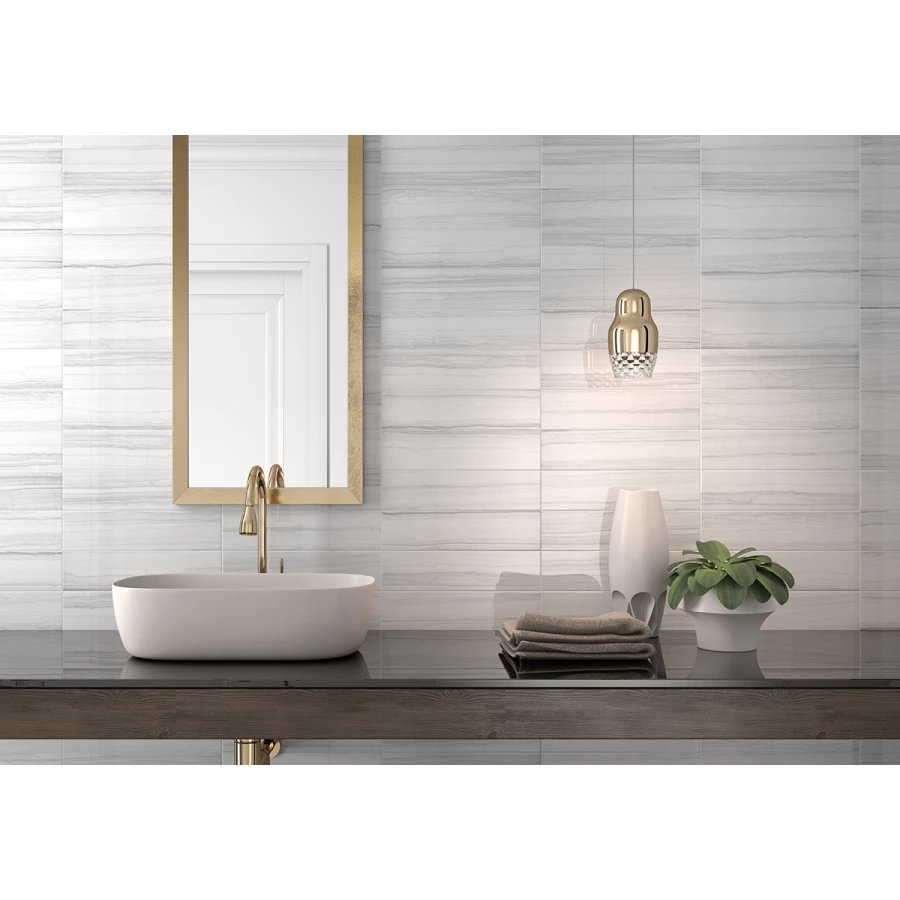 Плитка настенная Monopole Antique Laguna Blanco Brillo Bisel 30х10 см