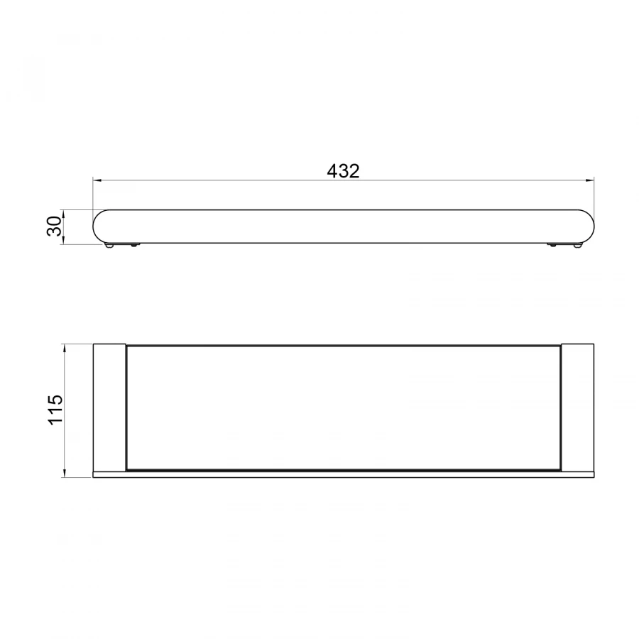 Полка Timo Saona стеклянная золото матовое 13072/17