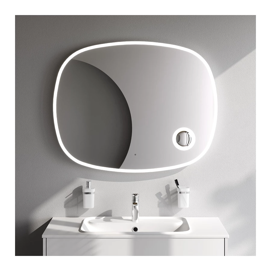 Зеркало Am Pm Func с контурной LED-подсветкой ИК сенсором и косметическим зеркалом M8FMOX1003SA 100 см