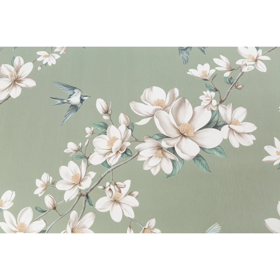 Обои флизелиновые Palitra Life Magnolia зеленые PL72535-71 1,06х10,05 м
