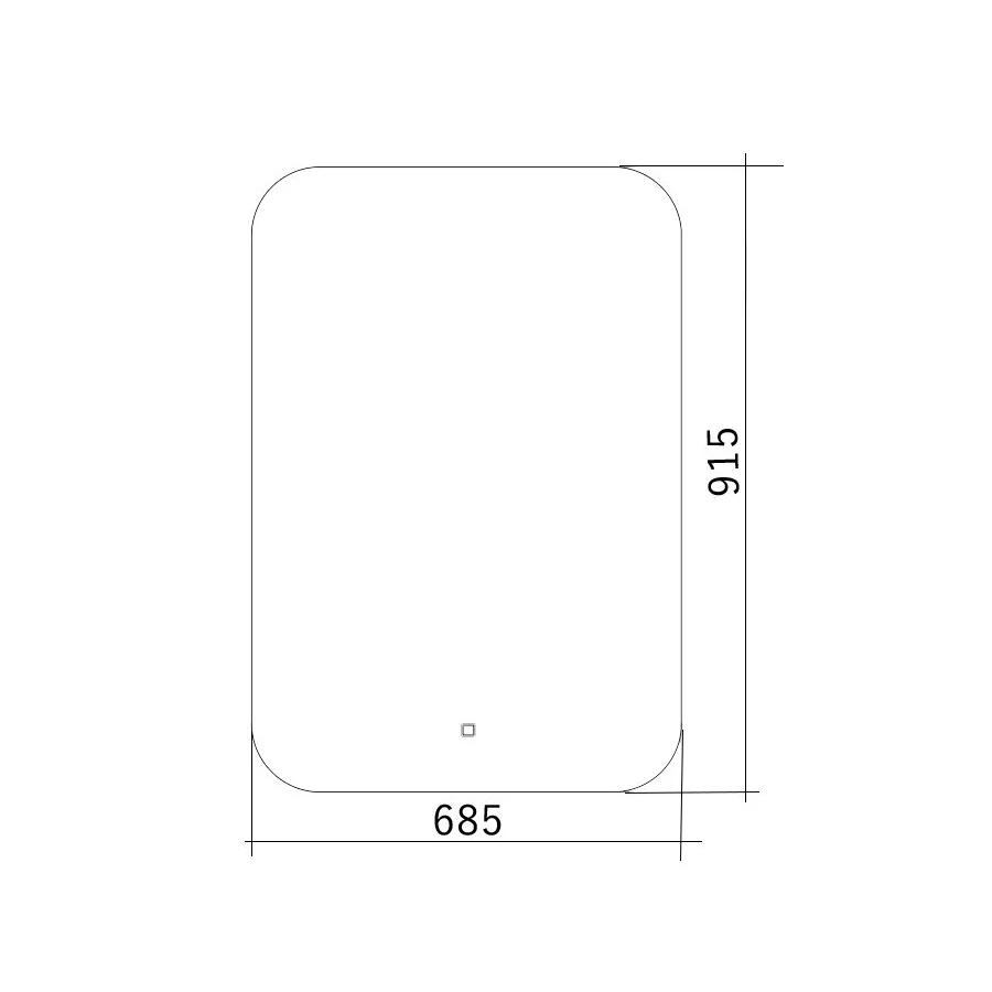 Зеркало Azario Паллада c подсветкой и диммером сенсорный выключатель LED-00002242 68.5х91.5 см