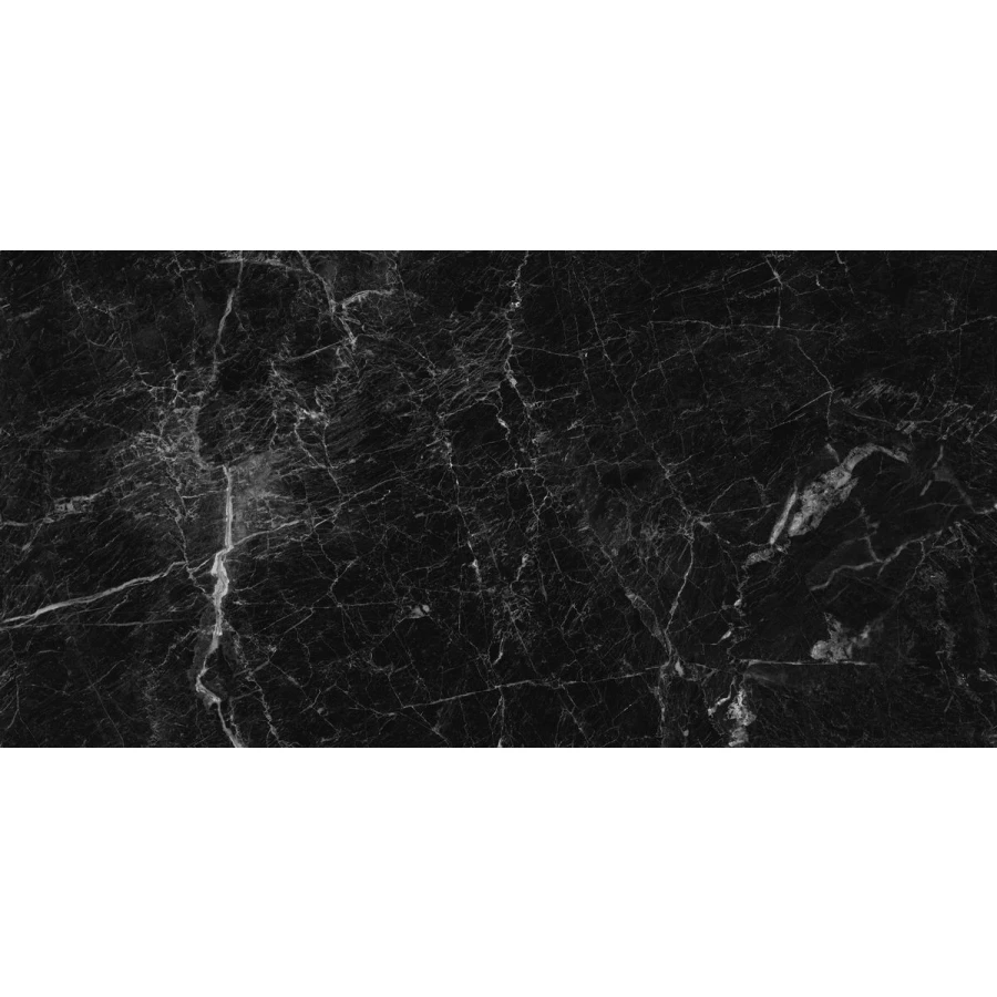 Керамогранит Neodom Marble Nero Creta Polished глянцевый черный CV20202 120x60 см