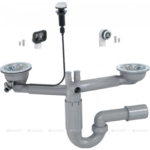 Сифон Prevex для мойки P-loc автомат двойной PL2-R9C45-SANT-01