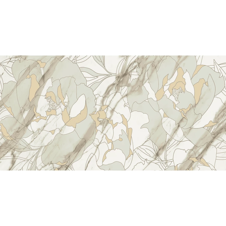 Плитка настенная Primavera Тривия Декор 1 бежевый глянец TP3668H1 60х30 см