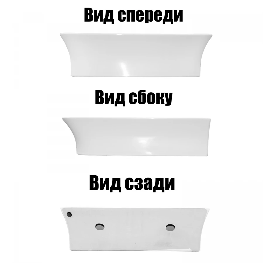 Раковина накладная Azario квадратная белый глянец AZ-2257 41х41х12.5 см