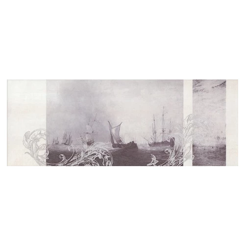 Декор Kerama Marazzi Ньюпорт Корабли фиолетовый STG\C206\15010 15x40