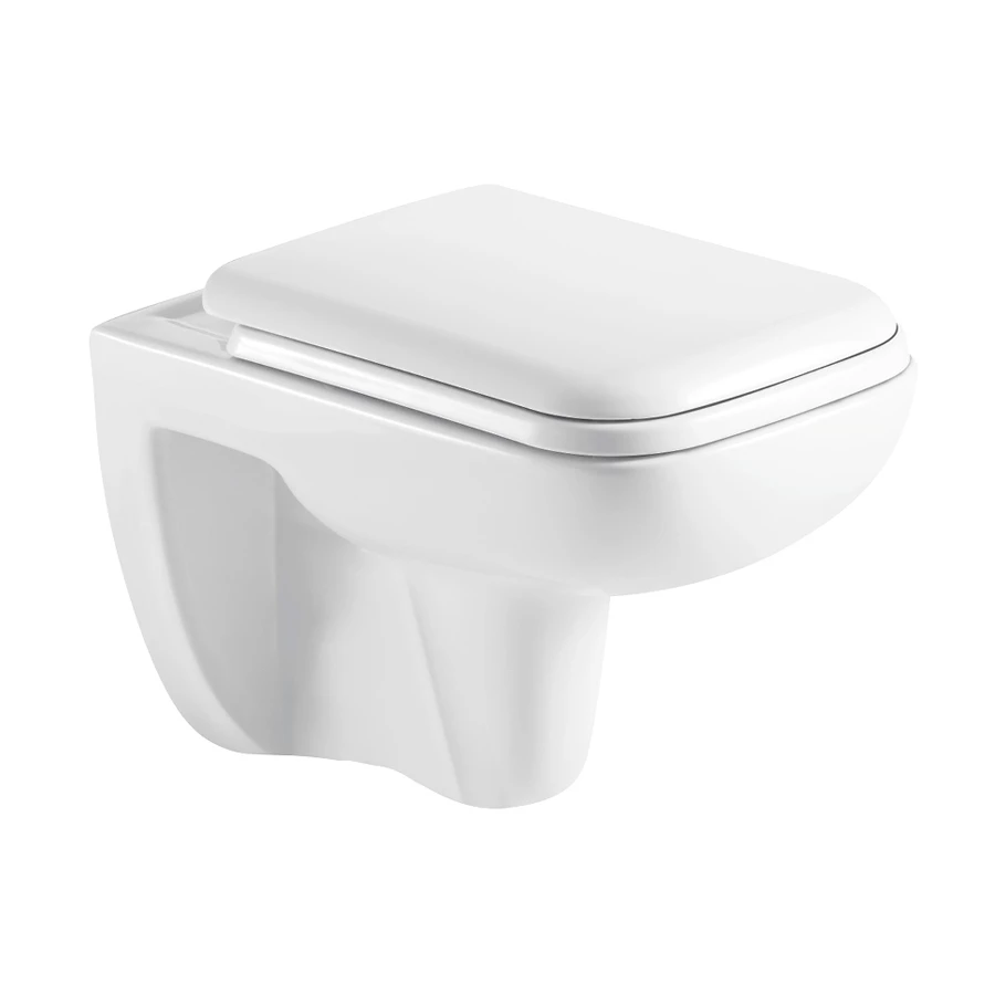 Унитаз подвесной Azario Pavia безободковый с сидением микролифт AZ-2005 55х35х37.5 см