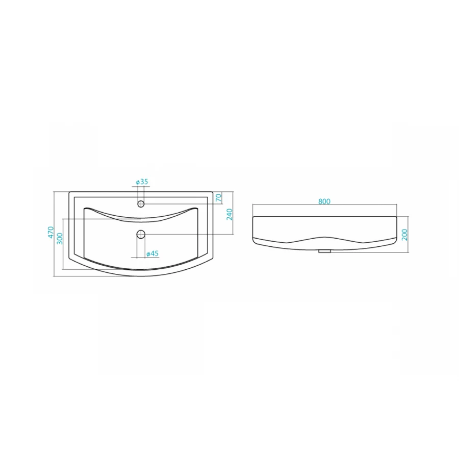 Раковина Santek Балтика 1.WH50.1.524 80х47 см