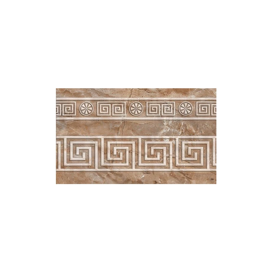 Бордюр Нефрит-Керамика Гермес коричневый 13-01-1-25-43-15-100-1 25х15