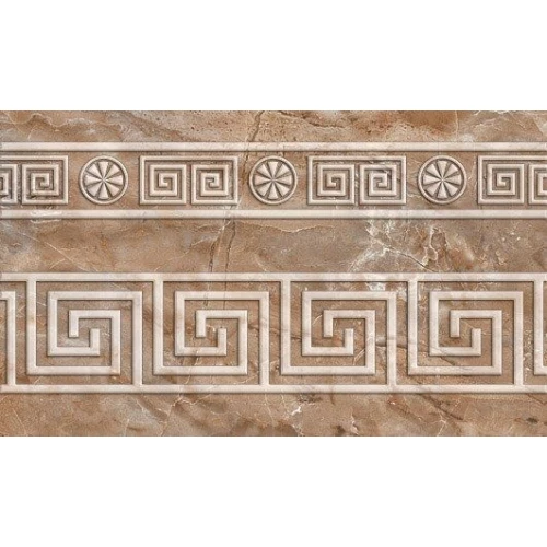 Бордюр Нефрит-Керамика Гермес коричневый 13-01-1-25-43-15-100-1 25х15