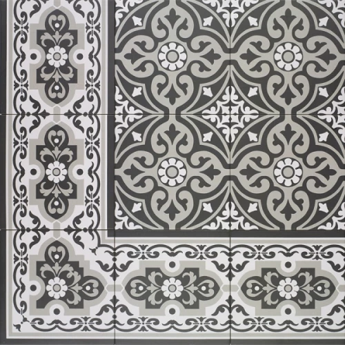 Керамогранит Mainzu Normandy Cenefa Black матовый многоцветный PT03775 20х20 см