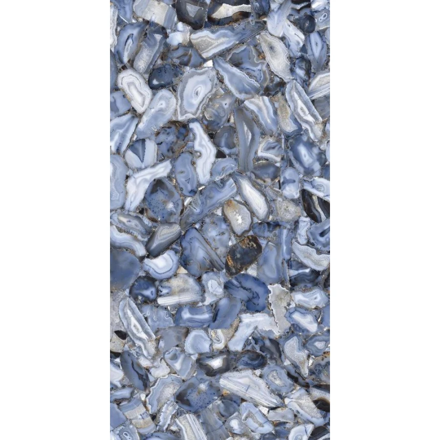 Керамогранит Italica Tiles E-13155 Lersundi Basalto Glamour глянцевый синий ITL73099 120х60 см