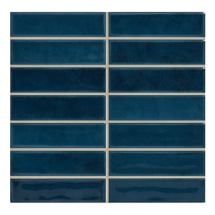 Плитка настенная Vilar Albaro WB Nairobi Sticks Blue синяя 10х2,5 см