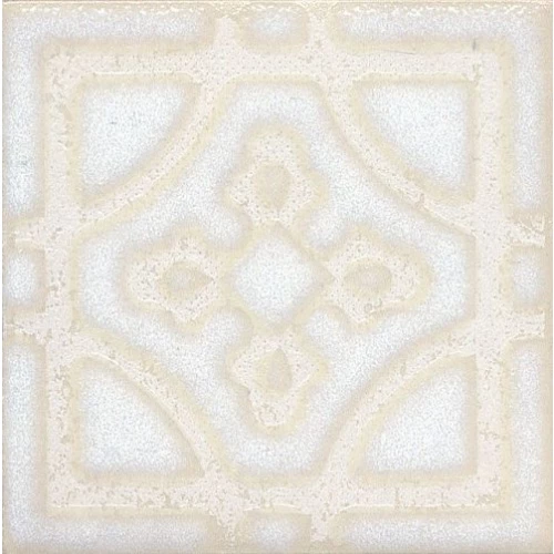 Вставка Kerama Marazzi Амальфи орнамент белый 9,9х9,9 см