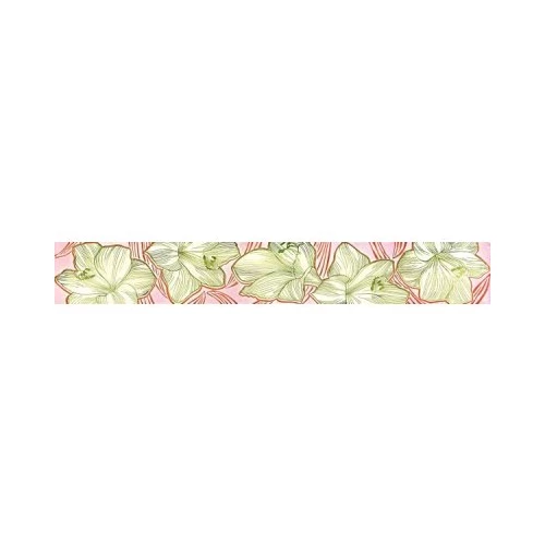 Бордюр Нефрит-Керамика Лилия оранжевый 6х40 см