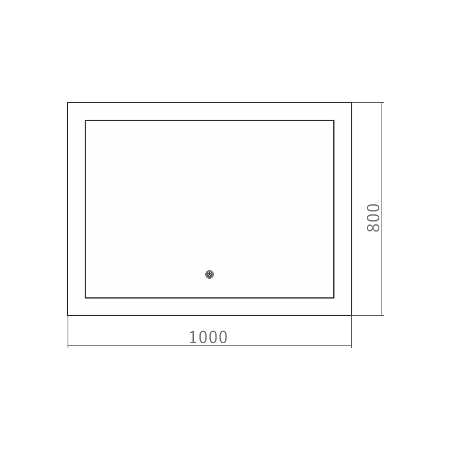 Зеркало Azario Норма Led-подсветка с диммером сенсорный выключатель ФР-00001452 100х80 см