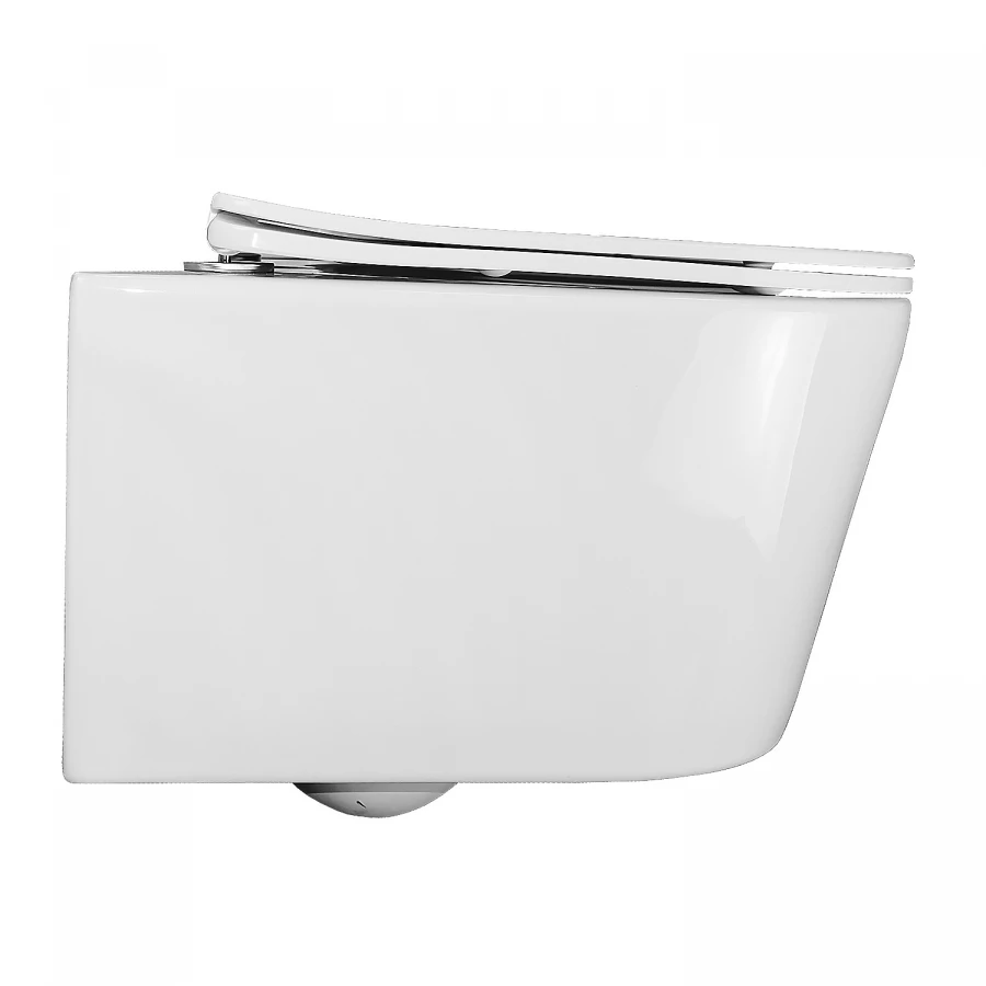 Унитаз подвесной Azario Ollin безободковый слив торнадо с быстросъемным сиденьем микролифт AZ-0513R 36х53.5х37 см