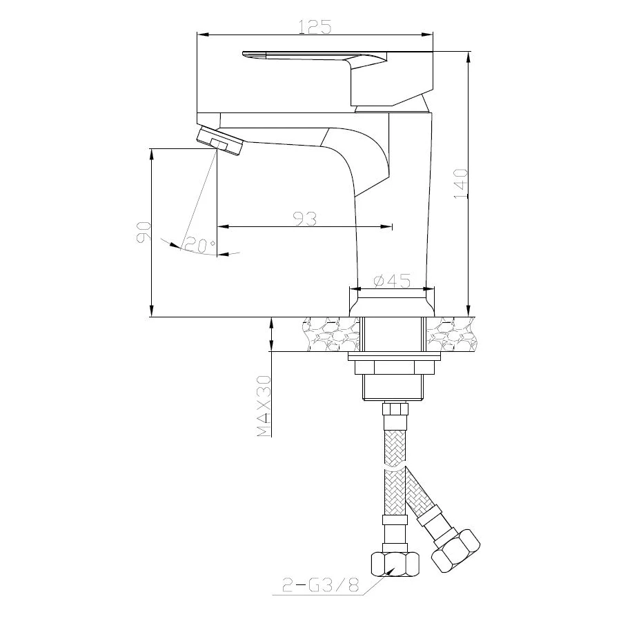 Смеситель Esko для раковины Cairo CI 26M