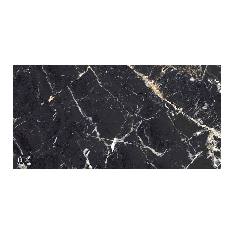 Керамогранит NT Ceramic Marmo Black Lamos High Gloss Глянец NTT99529P 120х60 см