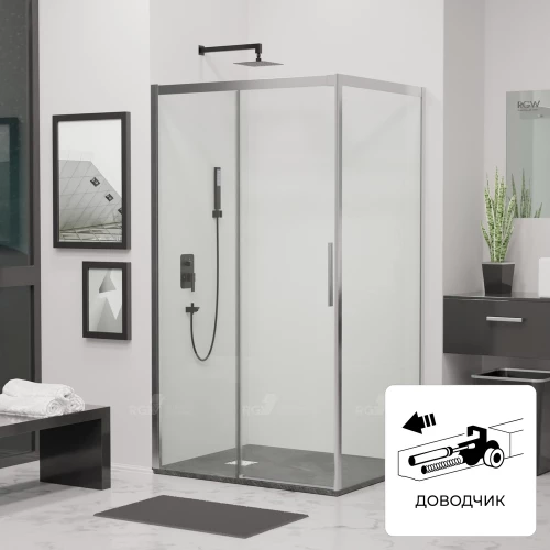 Душевой уголок RGW LE-41 LE-12 + Z-22 Прозрачное 34124180-11 100х80 см