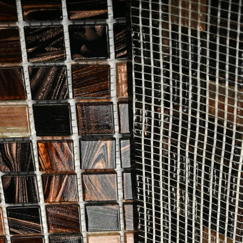 Мозаика Bonaparte Стеклянная мозаика Nova 20х20 глянцевая коричневая 32,7х32,7 см